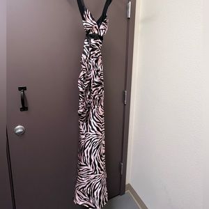 Pink Zebra Formal Dress